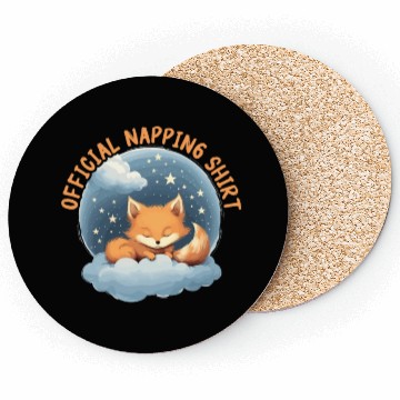 Discover Sleeping Fox Sleepyhead Napping Sleep Fox Lover Coasters