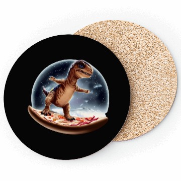 Discover Dinosaurs on pizza through space Coasters