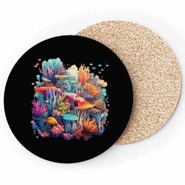 Discover Coral Kaleidoscope: Nature's Mosaic Coasters