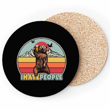Discover I Hate People Bear Coasters