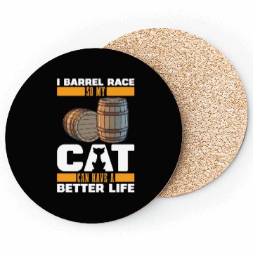 Discover Horse Barrel Racing Cat Coasters