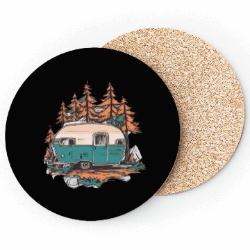 Discover Camper / camping / Wildness / Tree / Forest Coasters