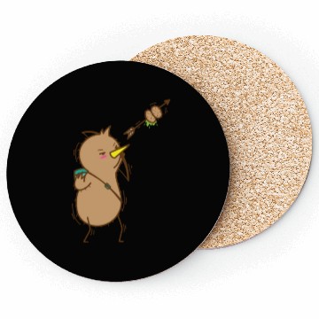 Discover Kiwi with Bow and Arrow Bird and Fruit Coasters