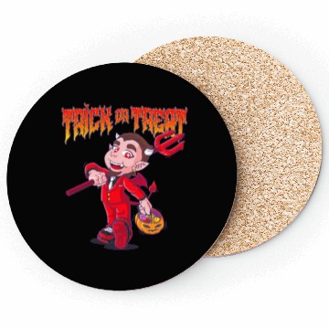 Discover Cute Halloween Trick or Treat Kid Devil Coasters