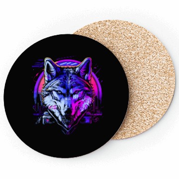 Discover Retro Rhythm Wolf Coasters