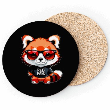 Discover Chibi Red Panda Cub Coasters