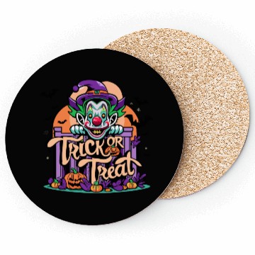 Discover Halloween Clown Coasters