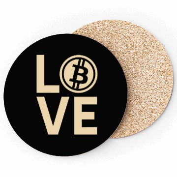 Discover Modern Bitcoin Love Design Coasters