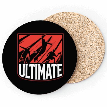 Discover Flying Disc Ultimate Frisbee Player Disc Golfing Coasters