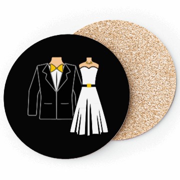 Discover Wedding clothes bride groom Coasters
