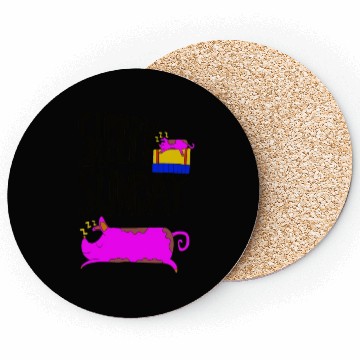 Discover Sleepy Sunday Cute Pig Coasters