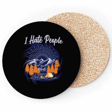 Discover I hate people hiking design Coasters