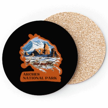 Discover Arches National Park Stickers Coasters