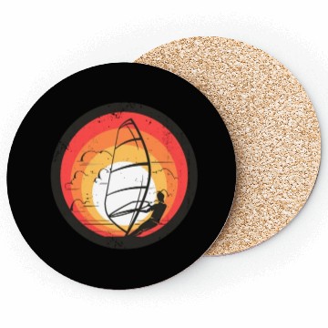 Discover Windsurfing Windsurfer Retro Surfer Coasters