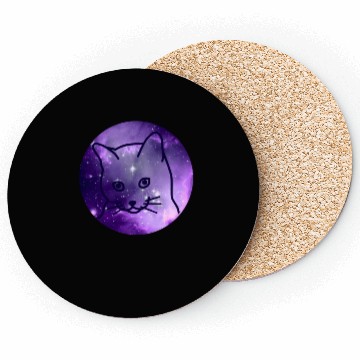 Discover Galaxy Space Cat Funny Cat Lover Coasters