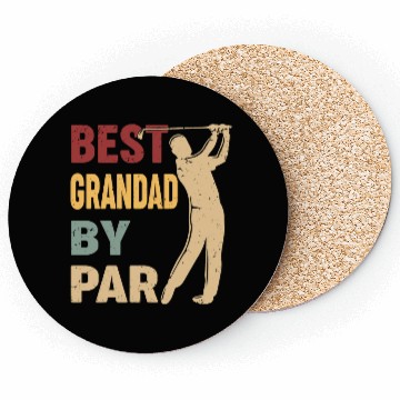 Discover Best Grandad By Par Funny Golf Vintage Coasters