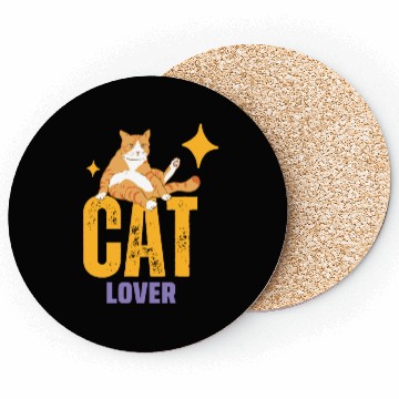Discover Cat Lover Feline Fanatic Coasters
