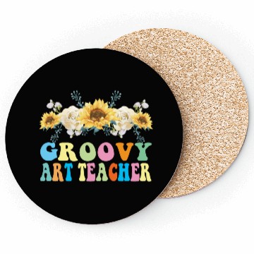 Discover Groovy Art Teacher Flower Gift Coasters