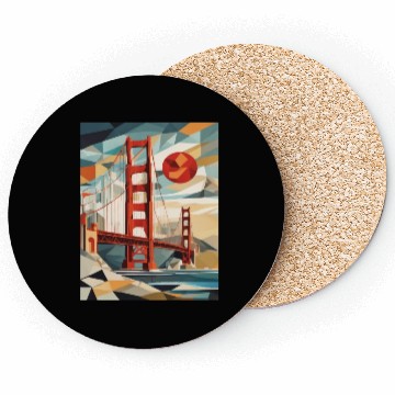 Discover Golden Gate Bridge California Coasters, Golden Gate