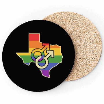 Discover Gay Love Texas Map Design for proud LGBT+ Texans Coasters