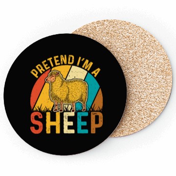 Discover Sheep Lover Funny Pretend I'm a Sheep Retro Lamb Coasters