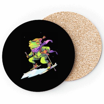 Discover Frog Skiing Skier Ski Winter Snow Coasters