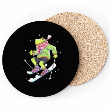 Discover Frog Skiing Skier Ski Winter Snow Coasters