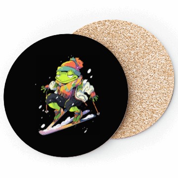 Discover Frog Skiing Skier Ski Winter Snow Coasters