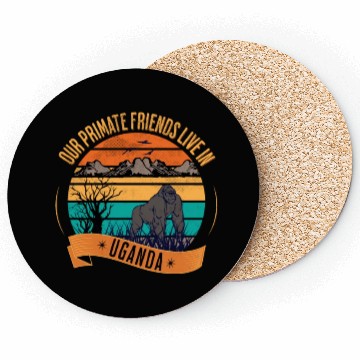 Discover Uganda Gorilla Our Primate Friends Coasters