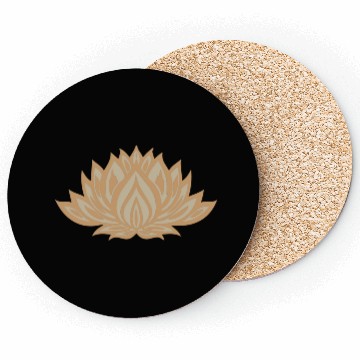 Discover Gold Lotus Charm Coasters
