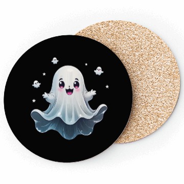 Discover Cute ghost floating Halloween ghost cartoon Coasters