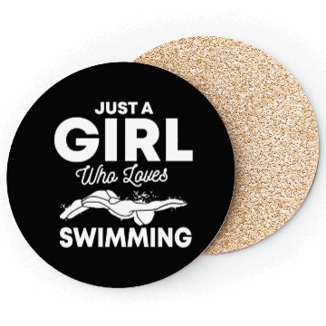 Discover Just A Girl Who Loves Swimming Swim Swimmer Gift Coasters
