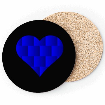 Discover Blue Cute Heart Icon Coasters