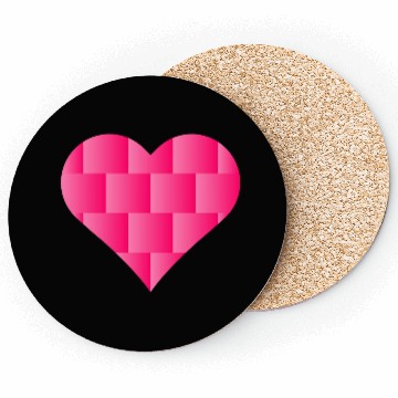 Discover Pink Cute Heart Icon Coasters