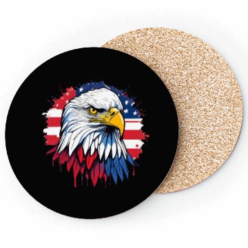 Discover American flag and majestic eagle Coasters
