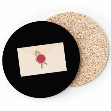 Discover closed envelope with seal Coasters