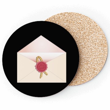 Discover beautiful envelope with an elegant seal Coasters