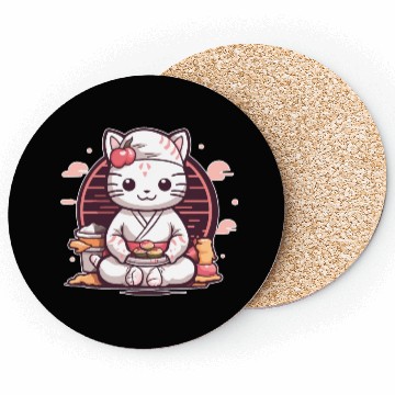 Discover sushi cat02 Coasters