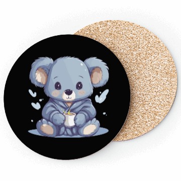 Discover Chibi Koala in Pajamas Coasters