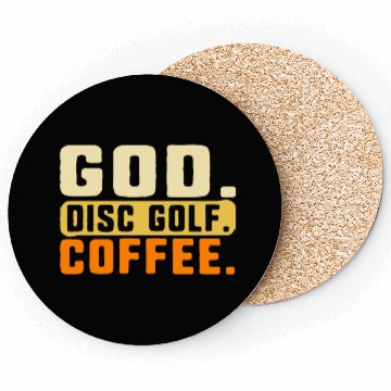 Discover Disc Golf Coasters, God Disc Golf Coffee Vintage