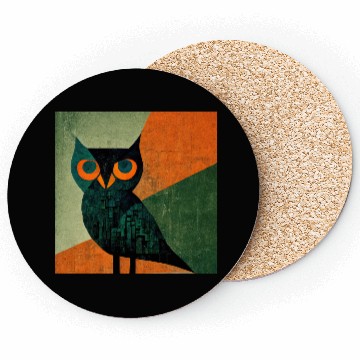 Discover Mod Owl: Orange Beak Owl Coasters