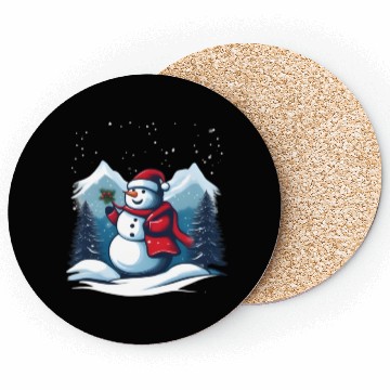 Discover Christmas snowman Coasters