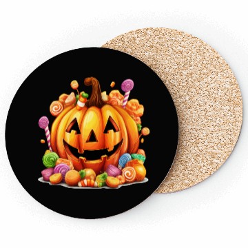 Discover Fun Halloween Sweet Pumpkin Sugar Magic Coasters