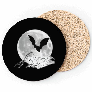 Discover moon and bat Coasters