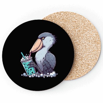 Discover Beaked stork with bubble tea Coasters