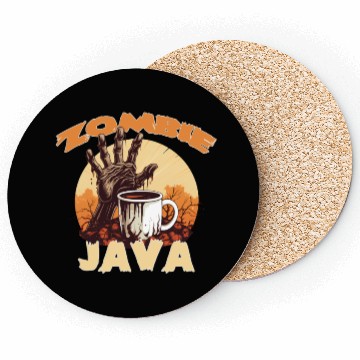 Discover Zombie Java Coffee and Halloween Coasters
