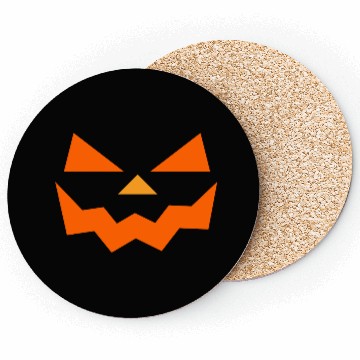 Discover pumpkin halloween scary face outline horror design Coasters