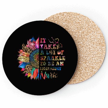 Discover Emergency Nurse SPARKLE Coasters