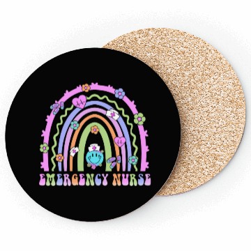 Discover Emergency Nurse rainbow Coasters