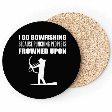 Discover I Go Bowfishing Hobbyist Gift Coasters